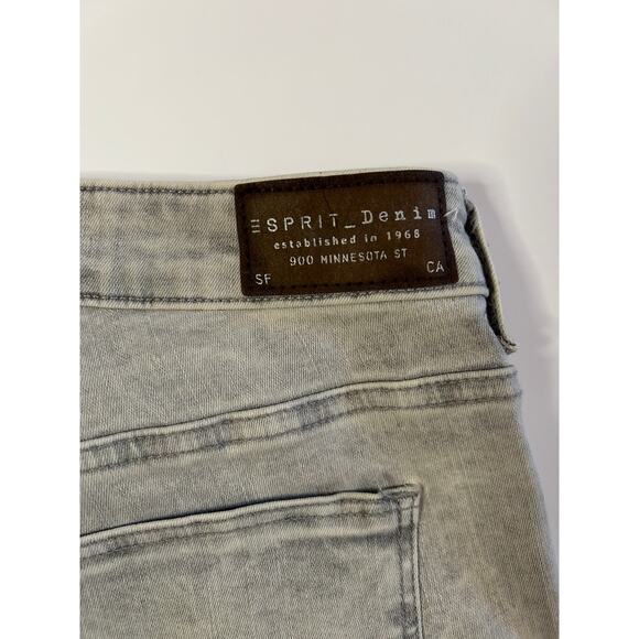 ESPRIT Denim Skinny Fit Stretch Grey Light Wash Jeans US 10 - Picture 6 of 11